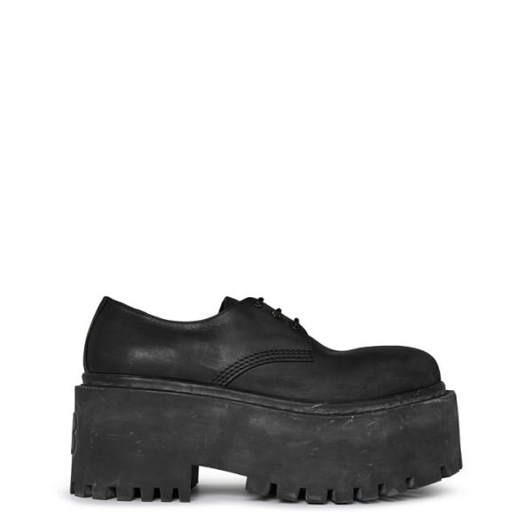 BALENCIAGA Strike Platform Shoes - Black