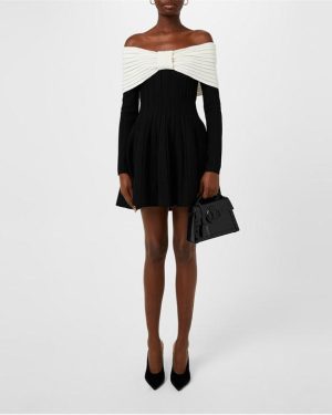 BALMAIN Knitted Mini Dress - Black