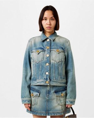 BALMAIN Vintage Denim Jacket - Blue