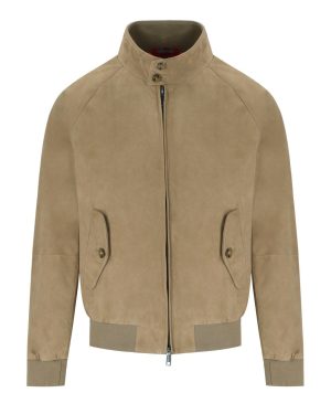 BARACUTA G9 SUÈDE STORM GRAY BOMBER JACKET