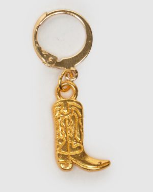 BEADS BY EDIE Gold Lil Cowboy Boot Lace Charm