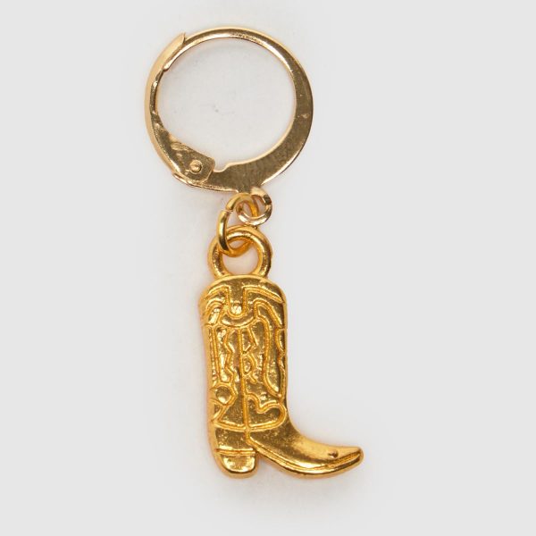 BEADS BY EDIE Gold Lil Cowboy Boot Lace Charm