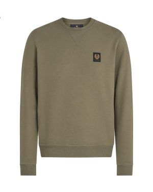 BELSTAFF PATCH LOGO SWEATSHIRT Size: XXL, colour: OLIVE