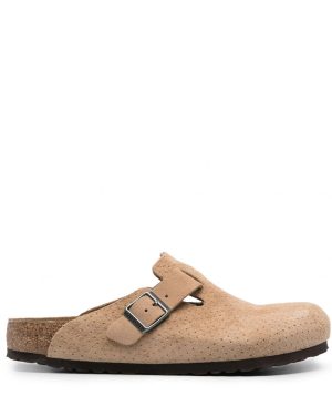 BIRKENSTOCK Boston BS Suede Clogs Size: 45, colour: BEIGE