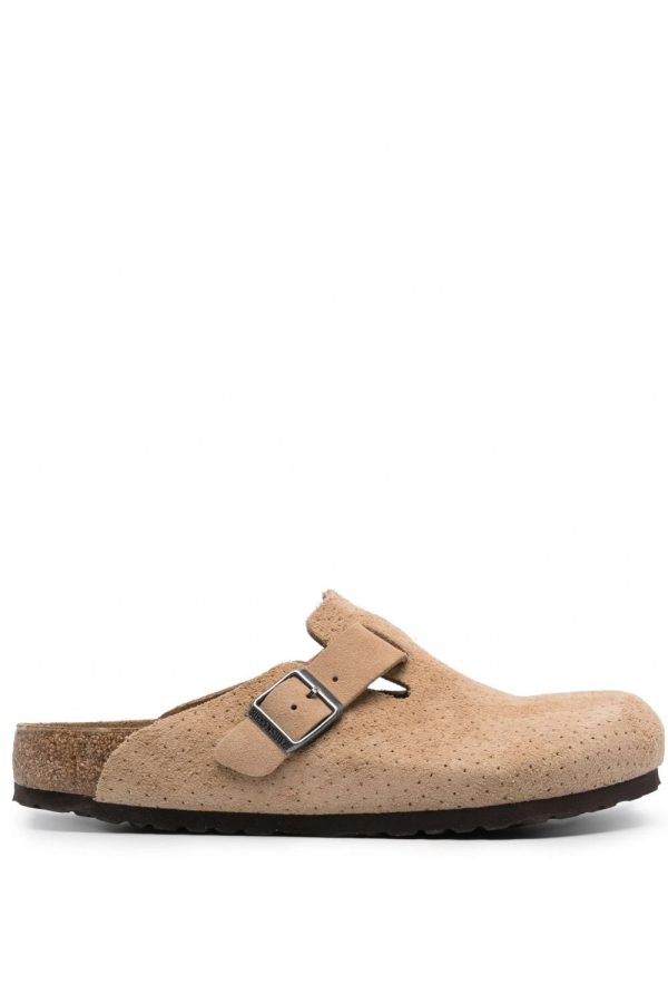 BIRKENSTOCK Boston BS Suede Clogs Size: 45, colour: BEIGE