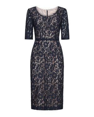 BLANCA VITA | Blue floral lace Alnus sheath dress | Women | 40
