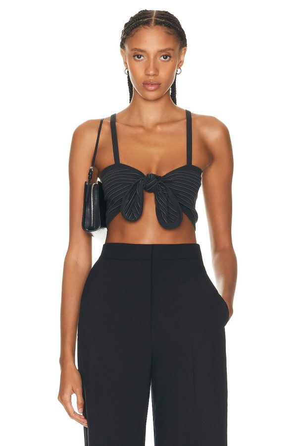 BODE Ducky Bra Top in Black - Black. Size M (also in XS).