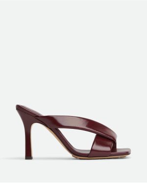 BOTTEGA VENETA Riva Mules - Red