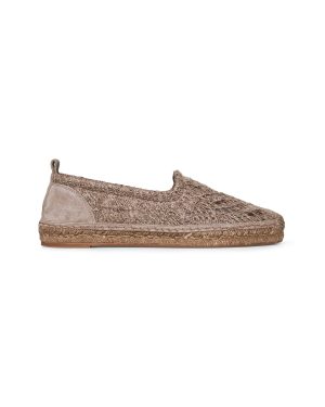 BRUNELLO CUCINELLI | Brown Dazzling Foliage Lace knit espadrilles | Women | 38