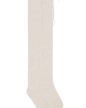 BUCI Bow Stockings in White.
