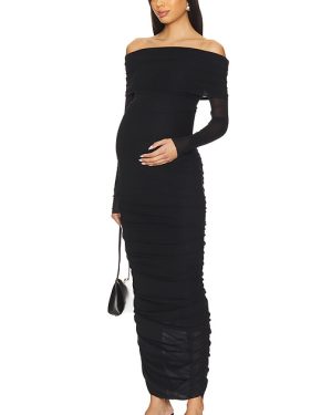 BUMPSUIT Off The Shoulder Dress in Black. Size S, XL, XS.