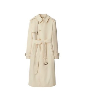 BURBERRY Knight Trench Coat - White