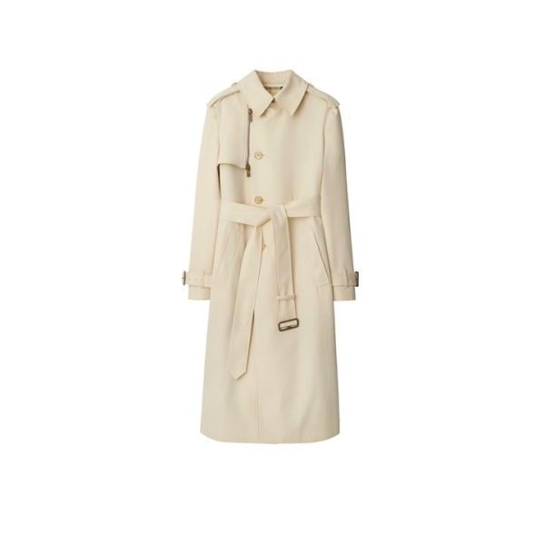BURBERRY Knight Trench Coat - White