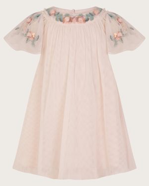 Baby Evi Embellished Tulle Swing Dress Pink