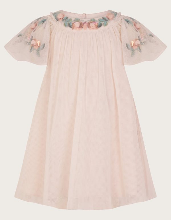 Baby Evi Embellished Tulle Swing Dress Pink
