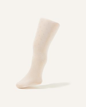 Baby Polka Dot Tights Ivory