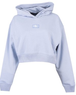 Badge Wide Sleeve Cropped Hoody