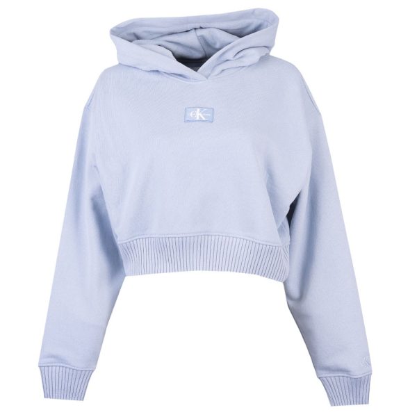 Badge Wide Sleeve Cropped Hoody