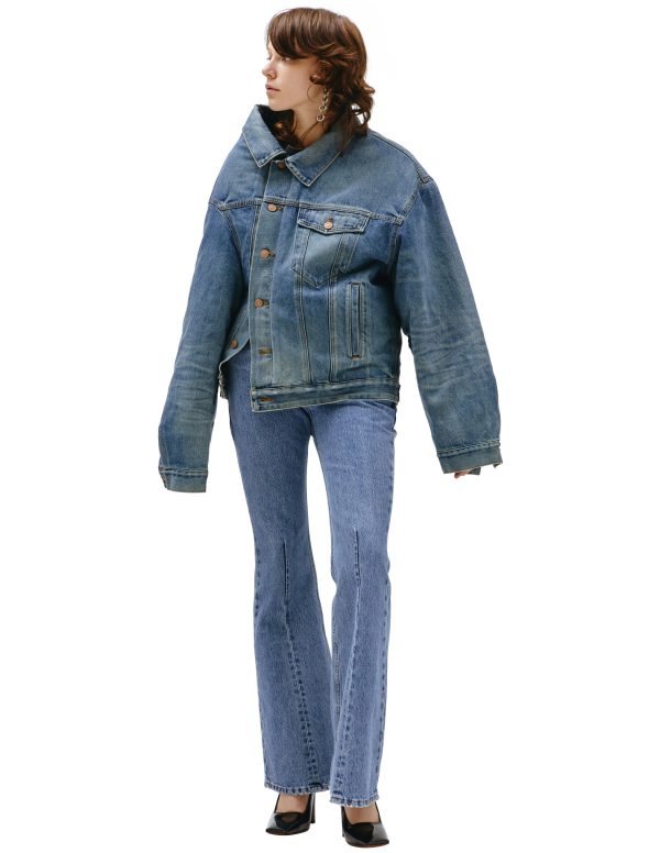 Balenciaga Asymmetrical denim jacket