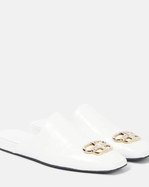 Balenciaga Cosy BB croc-effect leather mules