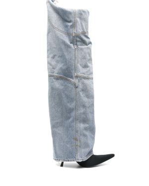 Balenciaga Denim Over-The-Knee Boots