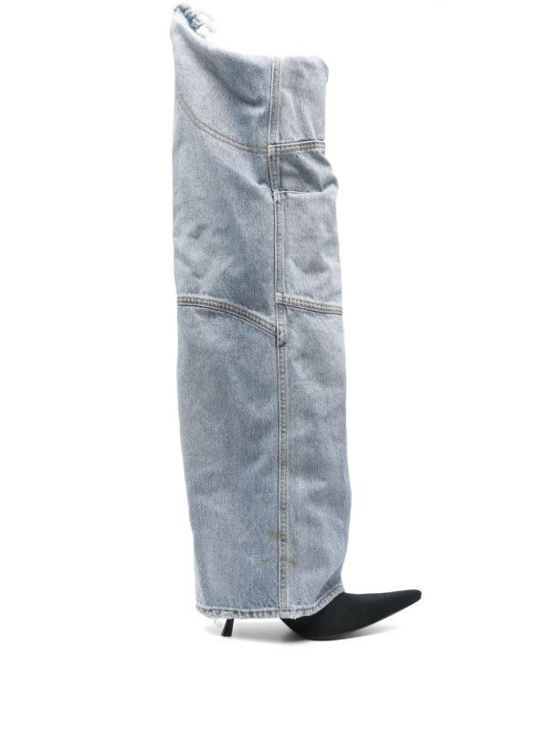 Balenciaga Denim Over-The-Knee Boots