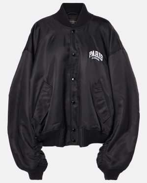 Balenciaga Paris satin varsity jacket