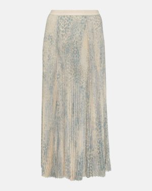 Balenciaga Printed pleated midi skirt