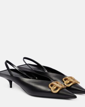 Balenciaga Square Knife BB slingback mules
