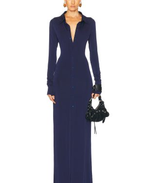 Balenciaga Stretch Maxi Dress in Marine Blue - Navy. Size 36 (also in ).
