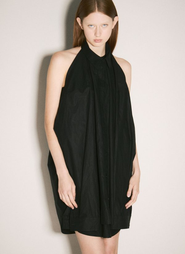 Balenciaga Suspended Shirt Dress - Woman Dresses Black Fr - 36