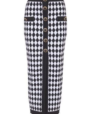 Balmain Buttoned Midi Skirt