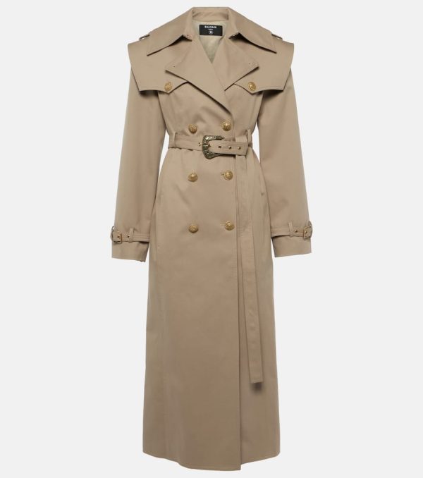 Balmain Cotton twill trench coat