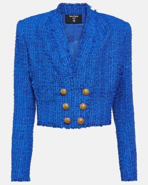 Balmain Cropped tweed blazer