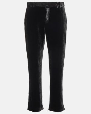 Balmain Cropped velvet pants