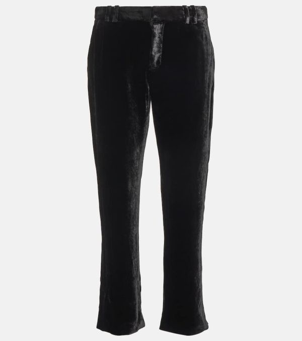Balmain Cropped velvet pants