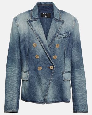 Balmain Double-breasted denim jacket