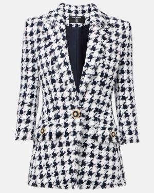 Balmain Houndstooth tweed blazer