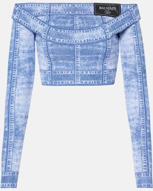 Balmain Trompe l'oeil crop top
