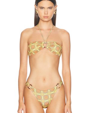 Bananhot Beverly Bikini Top in Yellow Sunset - Yellow. Size L (also in ).