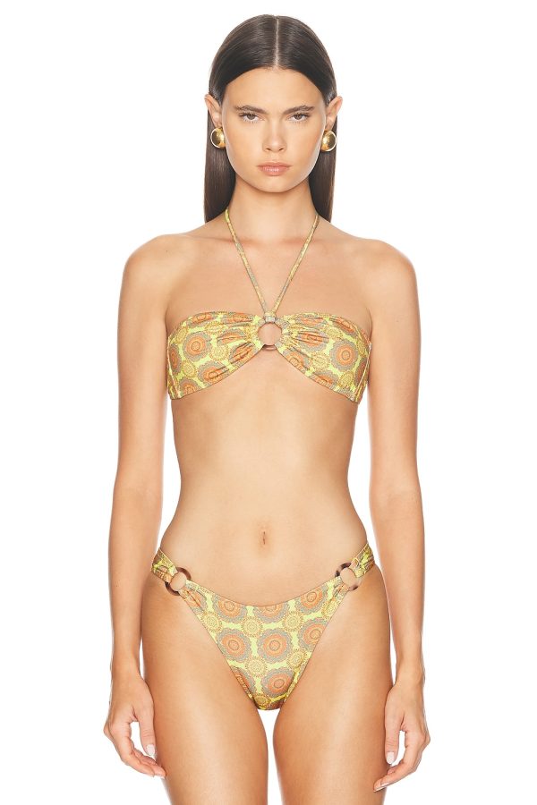 Bananhot Beverly Bikini Top in Yellow Sunset - Yellow. Size L (also in ).