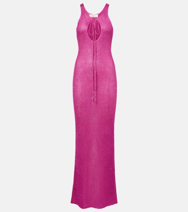 Bananhot Jules sequined knitted maxi dress