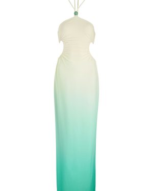 Baobab Nao Cut-out Satin-jersey Maxi Dress - White - S (UK8-10 / S)