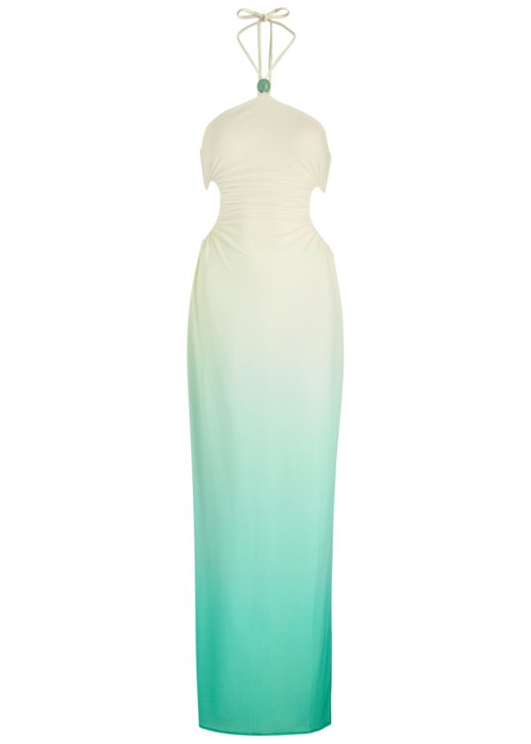 Baobab Nao Cut-out Satin-jersey Maxi Dress - White - S (UK8-10 / S)