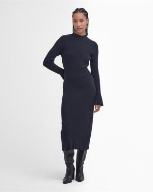 Barbour Francis Knitted Midi Dress - Blue