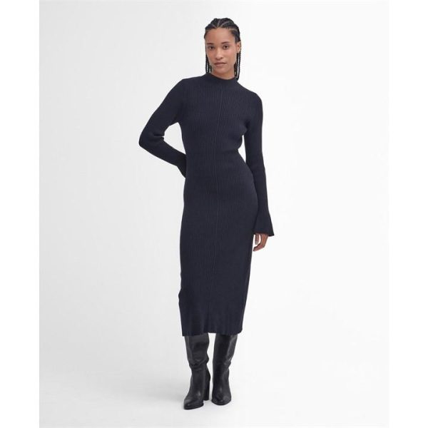 Barbour Francis Knitted Midi Dress - Blue