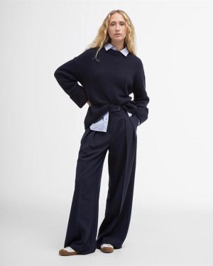 Barbour Francis Wide-Leg Trousers - Blue