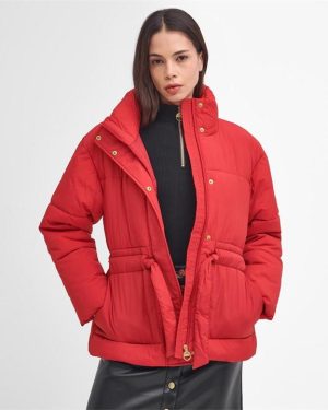 Barbour International Cindy Puffer Jacket - Red