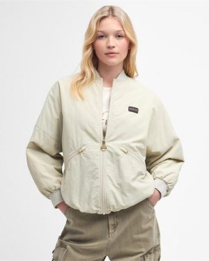Barbour International Mansell Bomber Jacket - Cream