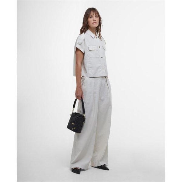 Barbour International Riley Wide-Leg Trousers - Beige